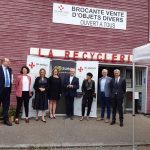 Visite d&rsquo;un atelier de production de masques à Pavilly (76) avec la Fondation SUEZ 