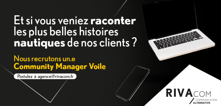 Recrutement community manager voile Rivacom