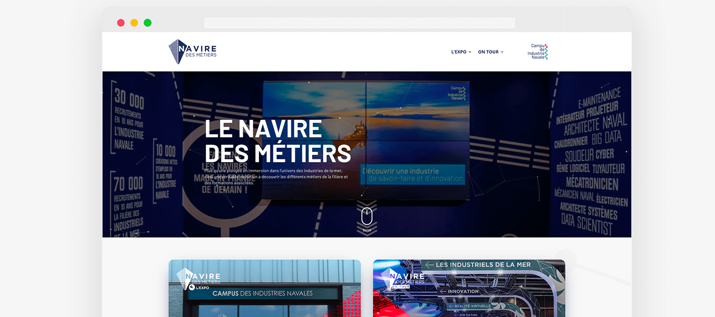 Lire la suite à propos de l’article Le site web du Navire des Métiers, le nouvel outil du Campus des Industries Navales développé par Rivacom